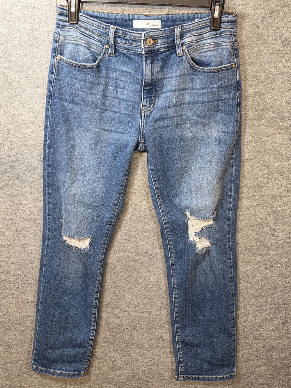 KanCan Mid Rise Straight Distressed Jeans Size 13/30